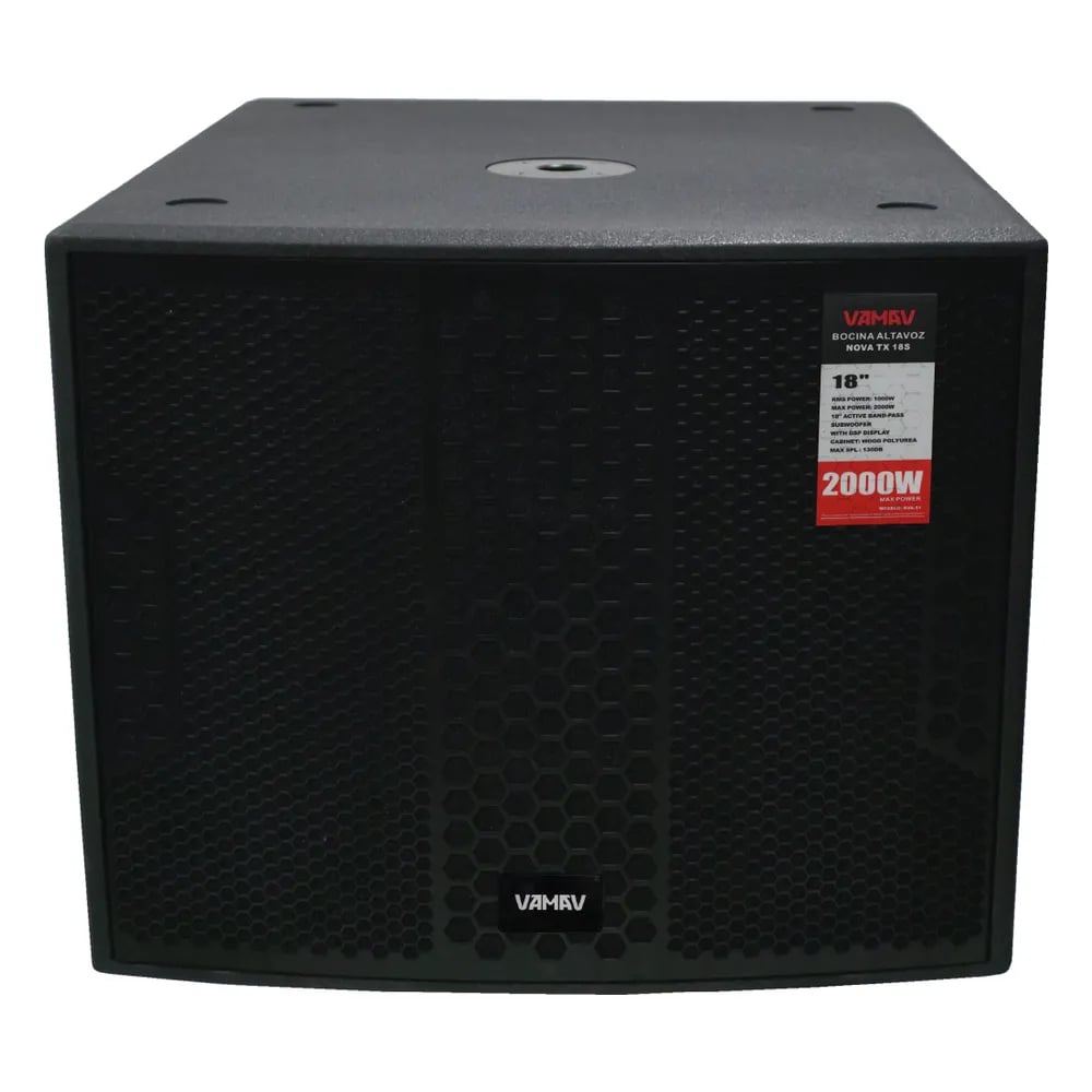 VAMAV TX18S – Subwoofer Activo 18" 1000 W RMS Band-Pass con DSP y Pantalla a Color - Variante en LEMM DJ Store