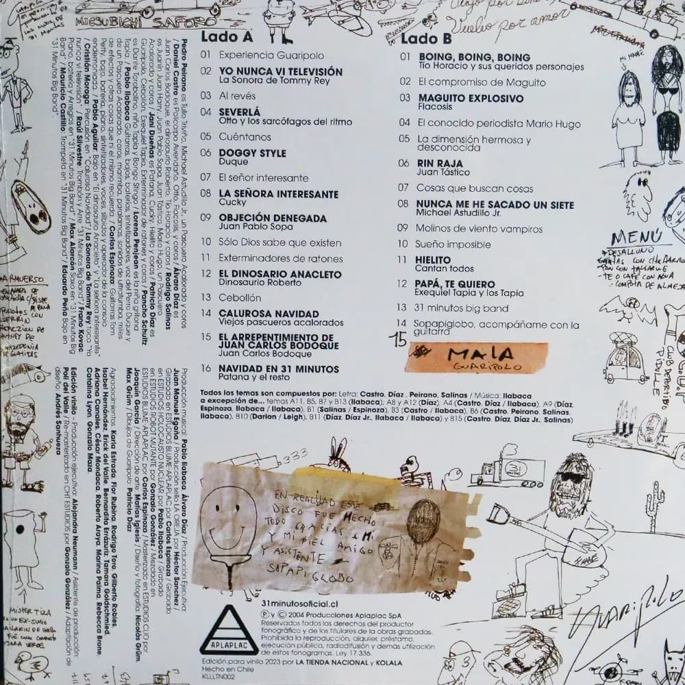 31 Minutos – 31 Canciones de Amor y una Canción de Guaripolo (Vinilo nuevo)