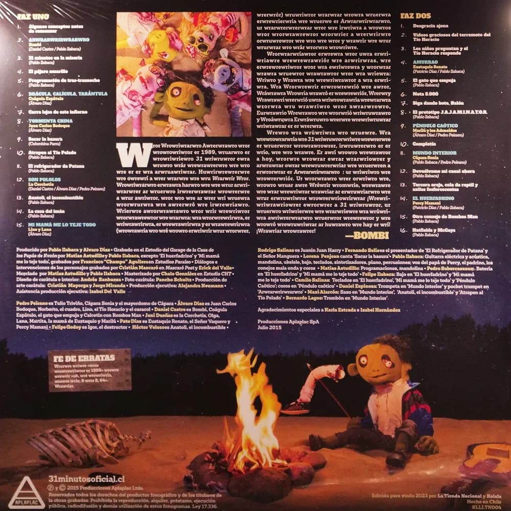 31 Minutos – Arwrarwrirwrarwro (Vinilo nuevo)