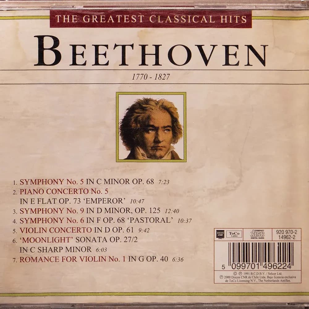 Beethoven – The Greatest Classical Hits (CD usado VG+)