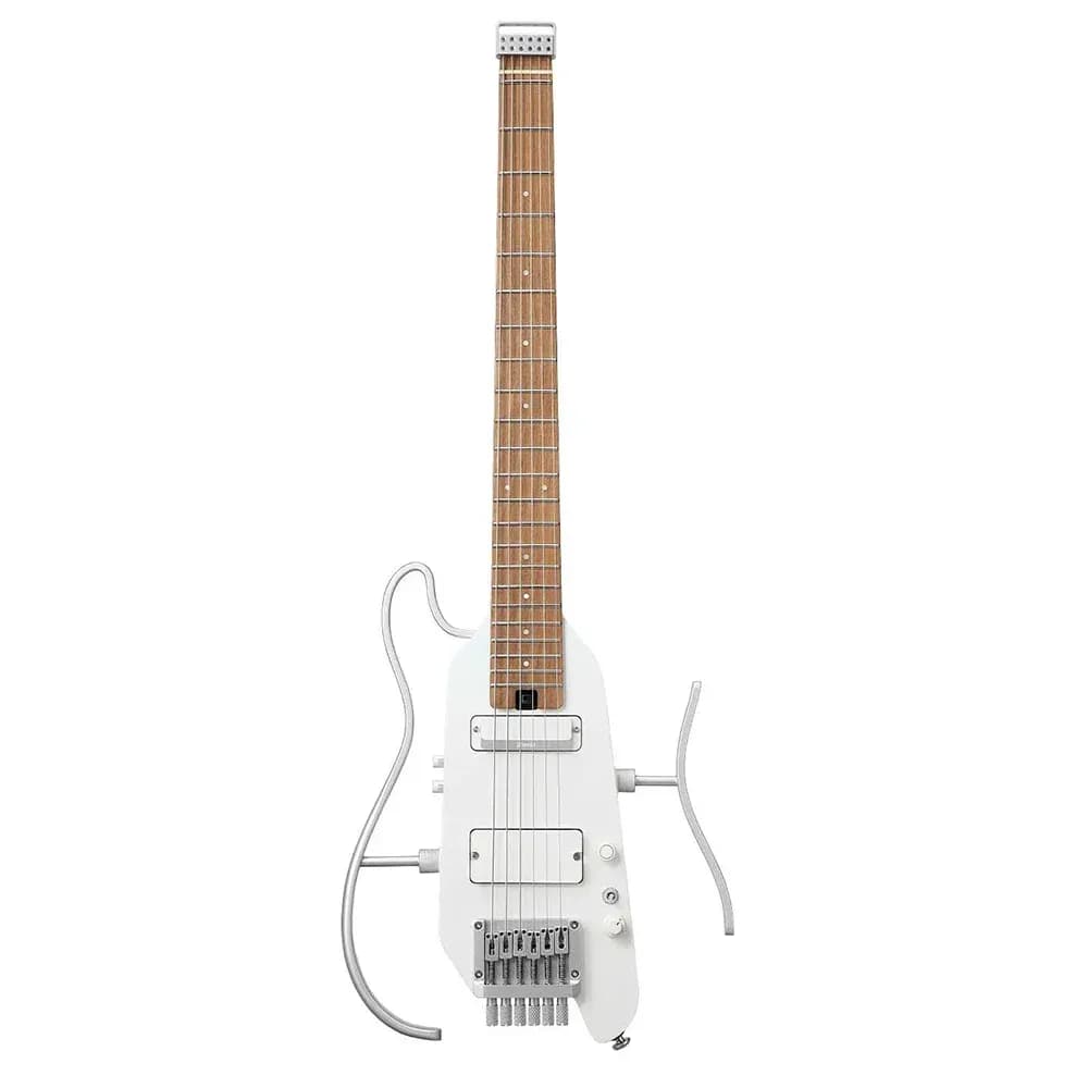 Donner HUSH X PRO White-Luxe – Guitarra Eléctrica Portátil con Efectos