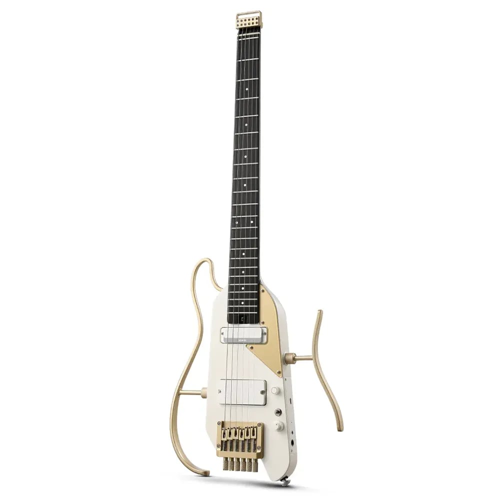 Donner HUSH X PRO White-Luxe – Guitarra Eléctrica Portátil con Efectos - White-Luxe en LEMM DJ Store