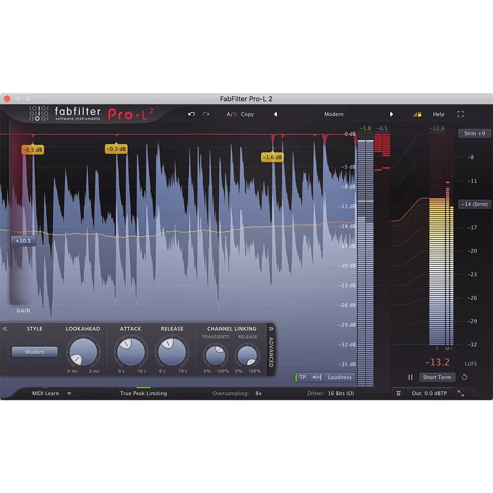 FabFilter Pro-L 2 – Plug-in Limitador de Pico con Medición Avanzada (Descarga Digital) - Variante en LEMM DJ Store