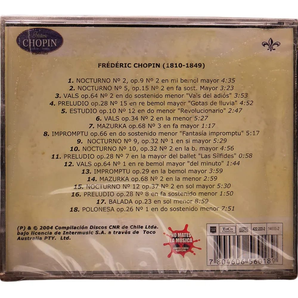 Frédéric Chopin – Para escuchar y soñar (CD Álbum nuevo) - Variante - Vista alternativa en LEMM DJ Store
