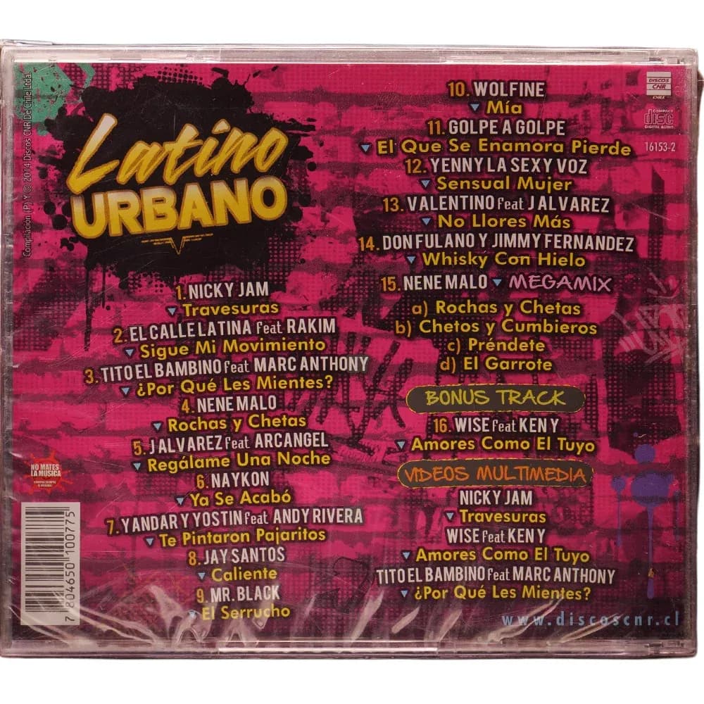 Latino Urbano (CD Compilados nuevo)