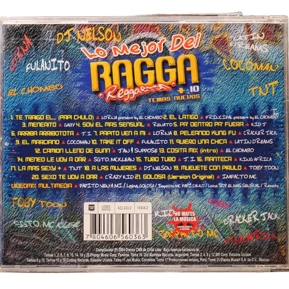 Lo Mejor del Ragga Reggaetón + 10 Temas Nuevos (CD Compilado usado VG+)