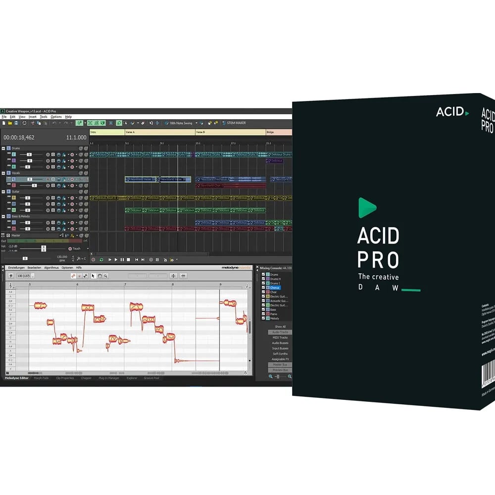 MAGIX ACID Pro 11 – DAW para Producción Musical con Loops y Samples (Windows 10+) (Descarga Digital) - Variante en LEMM DJ St