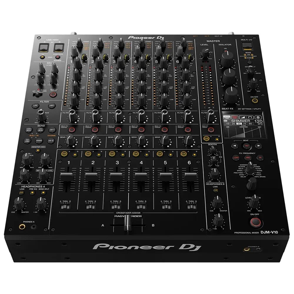 Pioneer DJ DJM-V10 – Mixer DJ Profesional 6 Canales - Negro - Vista alternativa en LEMM DJ Store