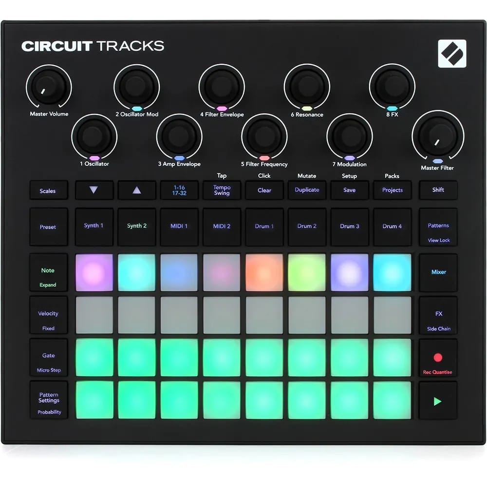 Novation Circuit Tracks – Groove Box Standalone con Sintetizadores y Secuenciador - Variante - Vista alternativa en LEMM DJ S