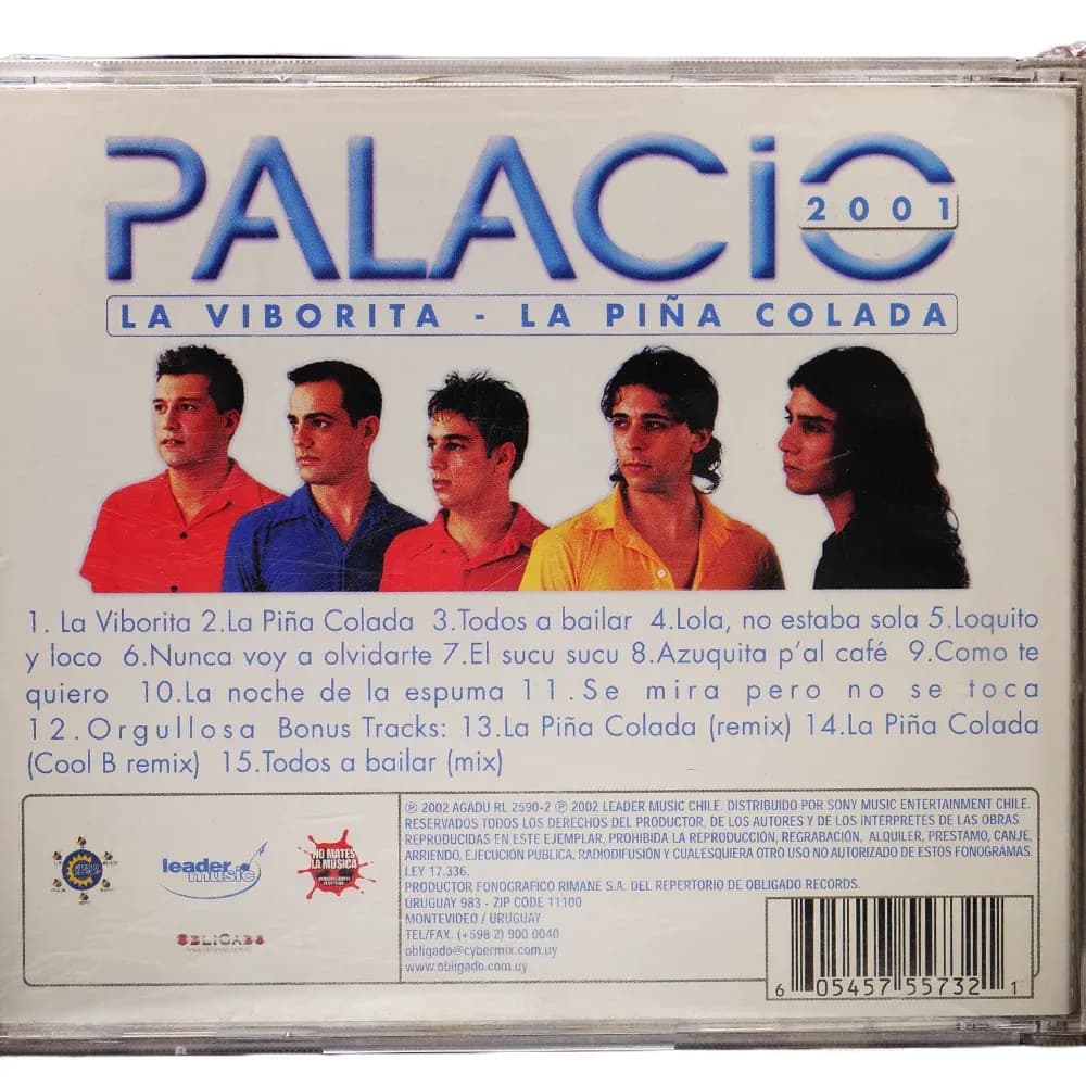 Palacio – 2001 La Piña Colada / La Viborita (CD Album usado VG+)