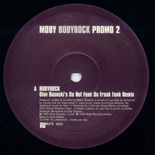 Moby - Bodyrock (Promo 2) (Vinilo usado VG+)
