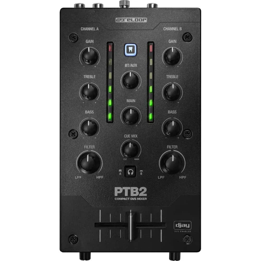Reloop PTB-2 – Mixer DJ Portátil 2+1 Canales con DVS y Bluetooth