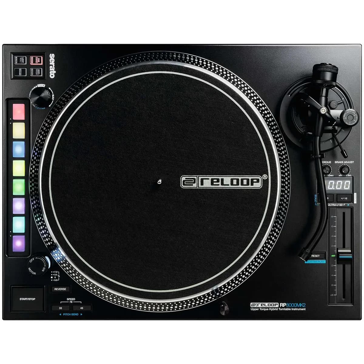 Reloop RP-8000 MK2 – Tornamesa DJ Híbrida con Pads RGB y Control DVS