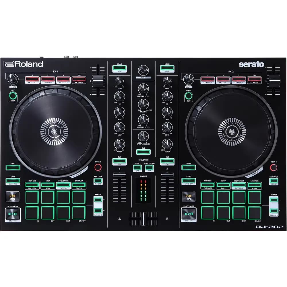 Roland DJ-202 – Controlador DJ 2 Canales con Secuenciador TR para Serato