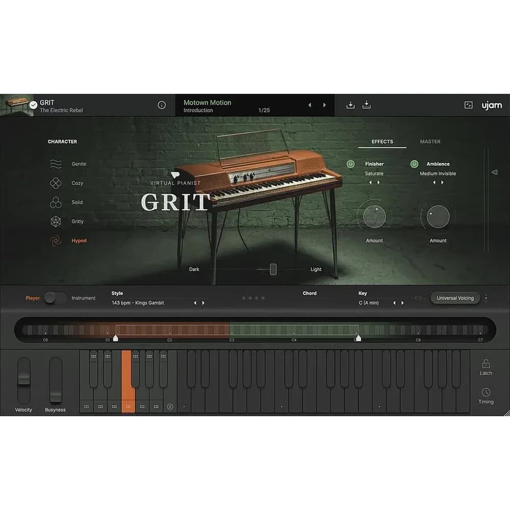 UJAM Virtual Pianist GRIT – Instrumento Virtual de Piano Eléctrico (Descarga Digital)