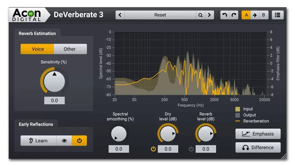 Acon Digital DeVerberate 3 – Plugin para Quitar la Reverb de Voces e Instrumentos (Descarga Digital)