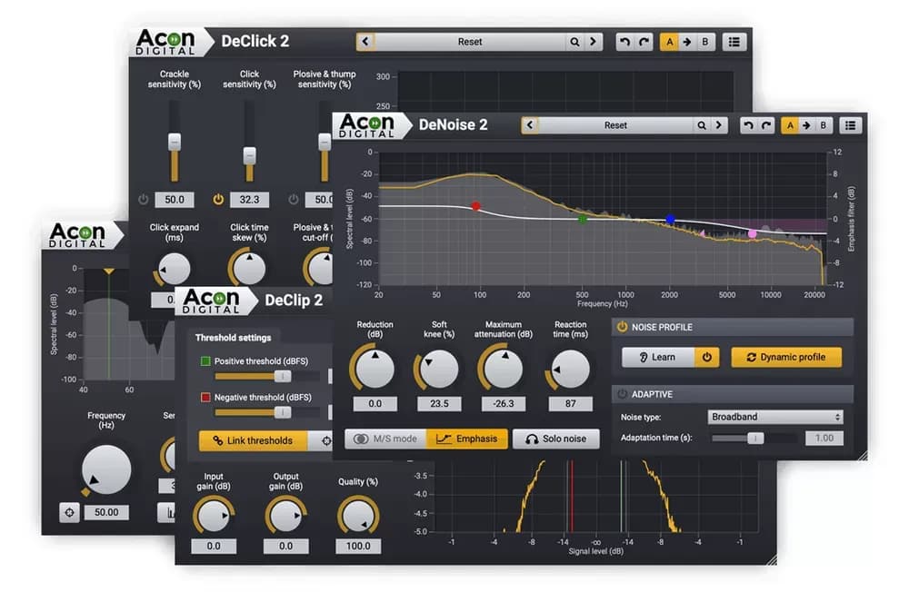 Acon Digital Restoration Suite 2 – Plugins para Quitar Ruido, Zumbido, Clics y Saturación (Descarga Digital)