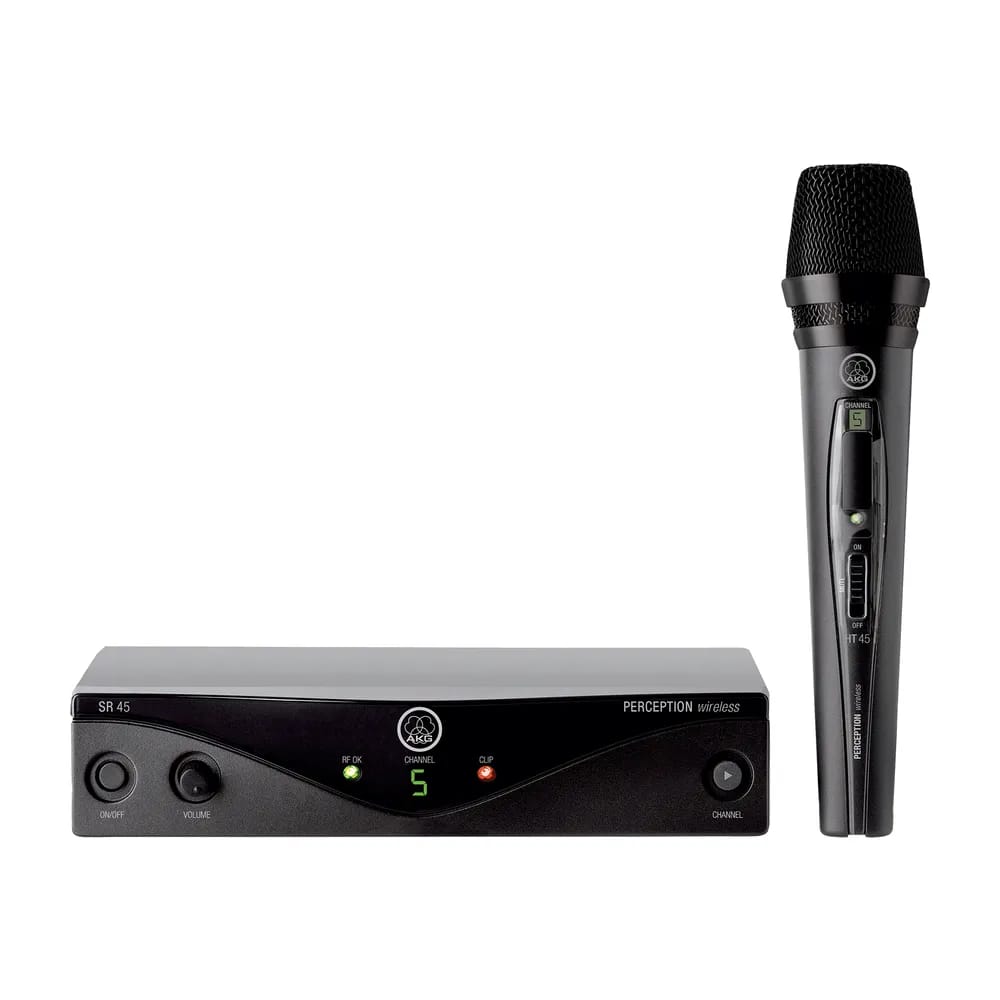 AKG Perception Wireless 45 – Sistema Inalámbrico UHF: Vocal, Instrumental, Presentador y Deportivo - Vocal · Banda A · 530–56