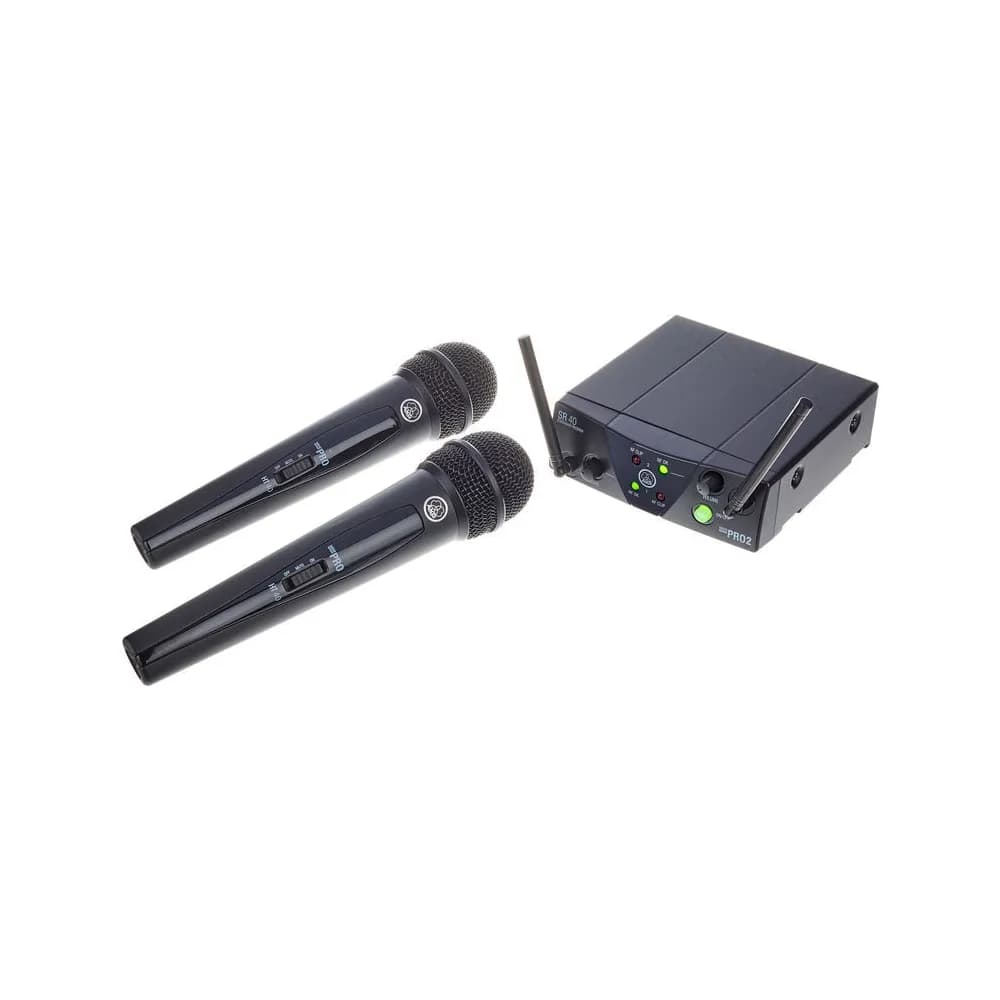 AKG WMS40 Mini – Micrófono Inalámbrico de Mano, Simple o Doble