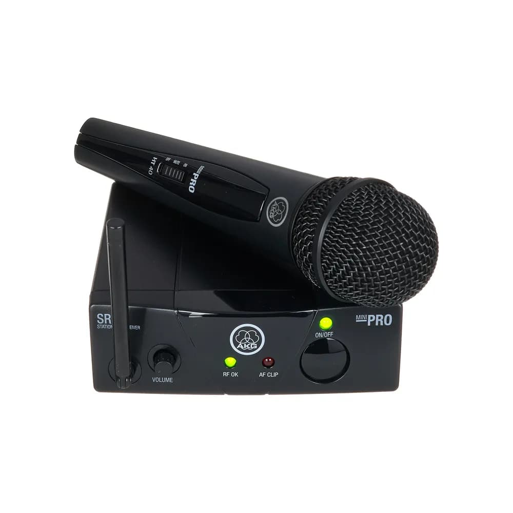 AKG WMS40 Mini – Micrófono Inalámbrico de Mano, Simple o Doble
