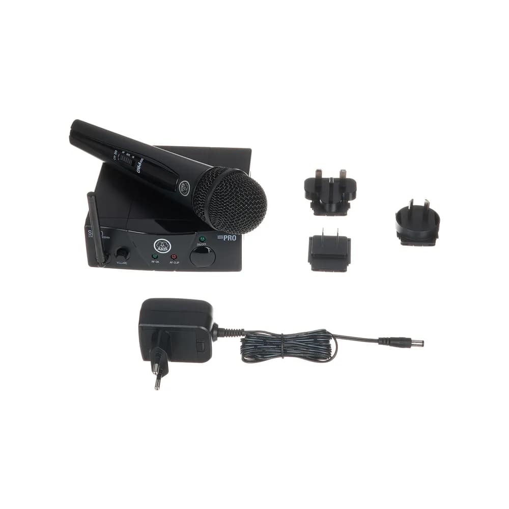 AKG WMS40 Mini – Micrófono Inalámbrico de Mano, Simple o Doble