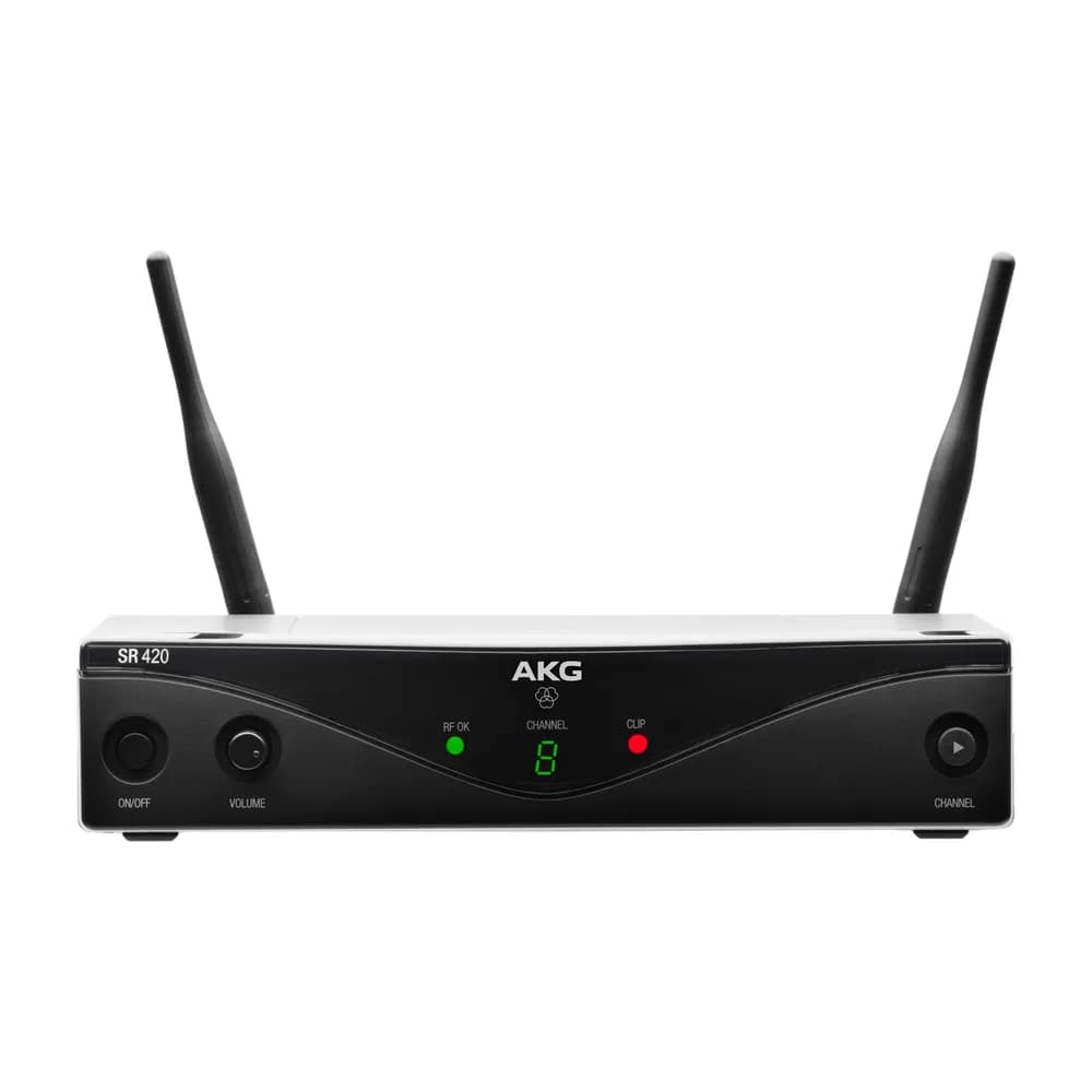 AKG WMS420 Presenter Set – Micrófono de Solapa Inalámbrico UHF, Banda B1