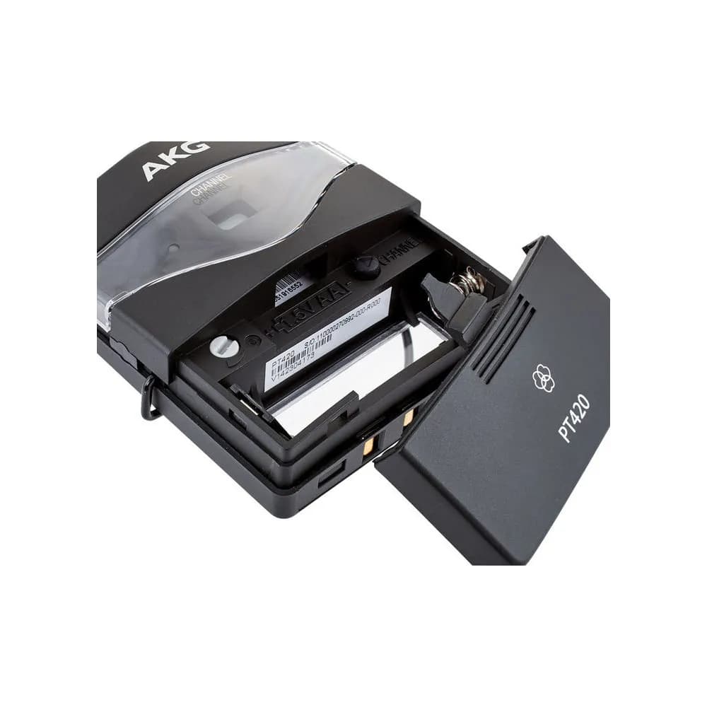 AKG WMS420 Presenter Set – Micrófono de Solapa Inalámbrico UHF, Banda B1