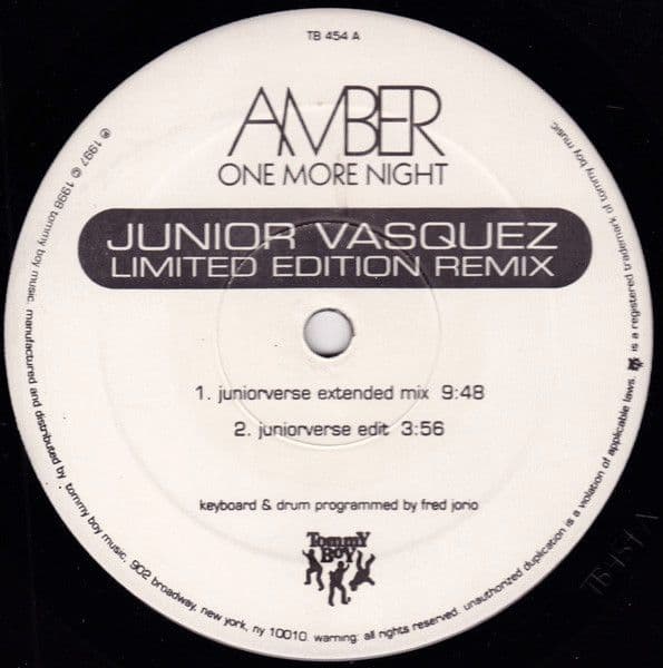 Amber – One More Night (Junior Vasquez Limited Edition Remix) (Vinilo usado VG+)