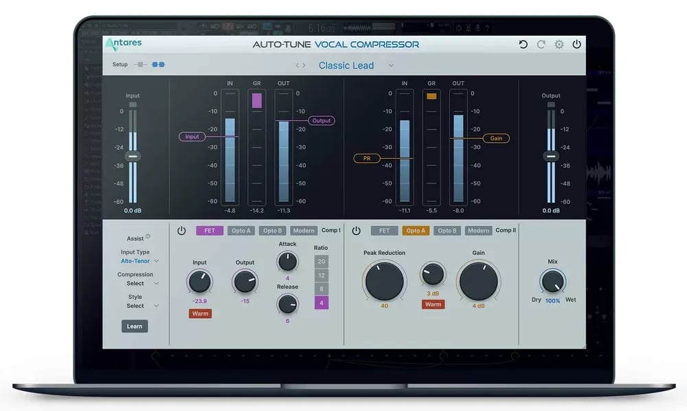 Antares Auto-Tune Vocal Compressor – Compresor de Voz de Doble Etapa con Machine Learning (Descarga Digital) - Variante en LE