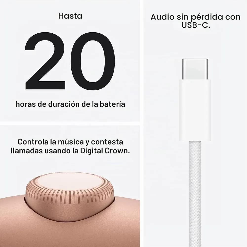 Apple AirPods Max 2 – Audífonos Bluetooth con Cancelación de Ruido