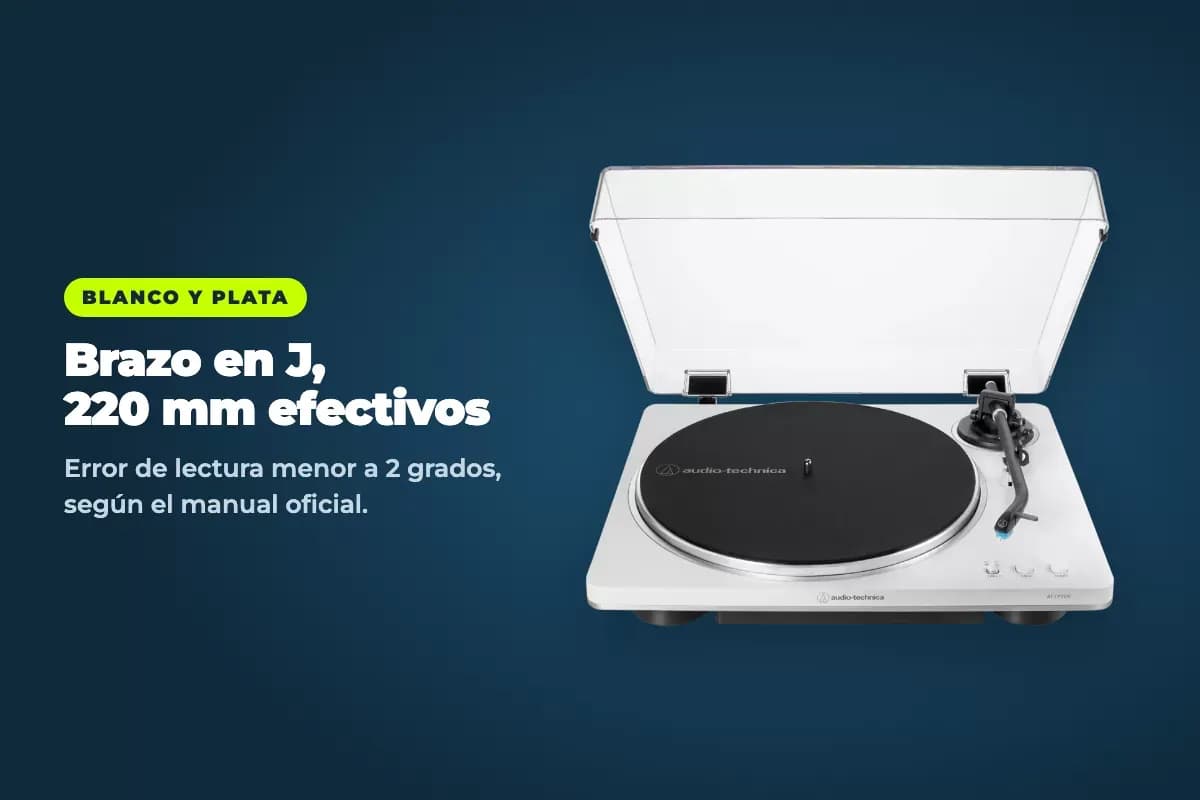 Tornamesa Audio-Technica AT-LP70X Automática con Cápsula VM95C