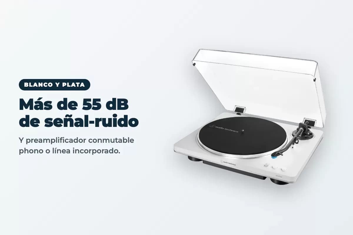 Tornamesa Audio-Technica AT-LP70X Automática con Cápsula VM95C