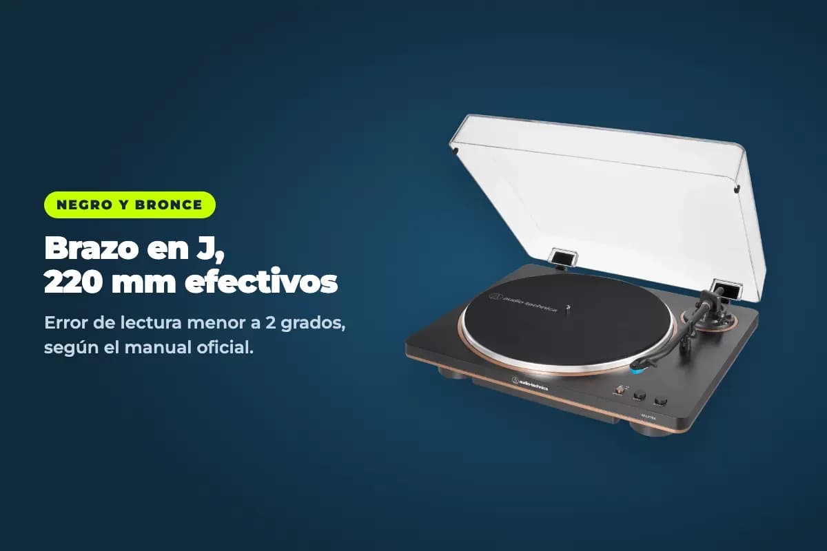 Tornamesa Audio-Technica AT-LP70X Automática con Cápsula VM95C