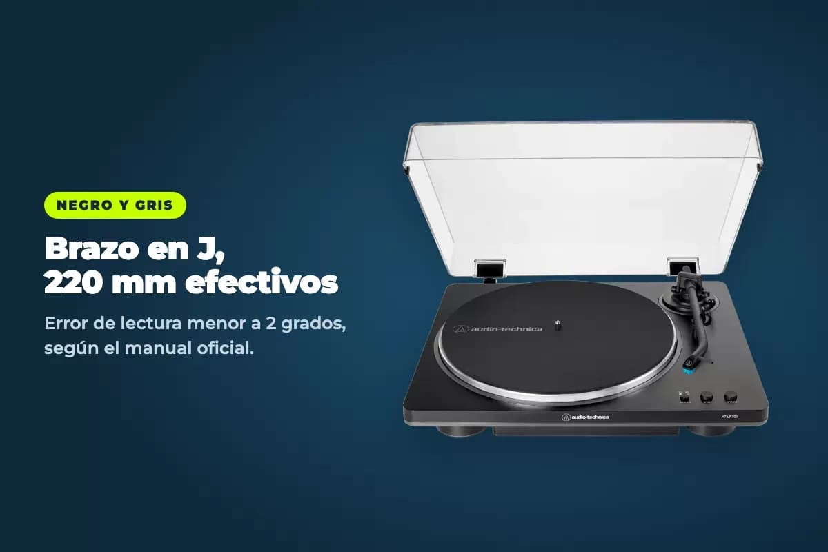 Tornamesa Audio-Technica AT-LP70X Automática con Cápsula VM95C