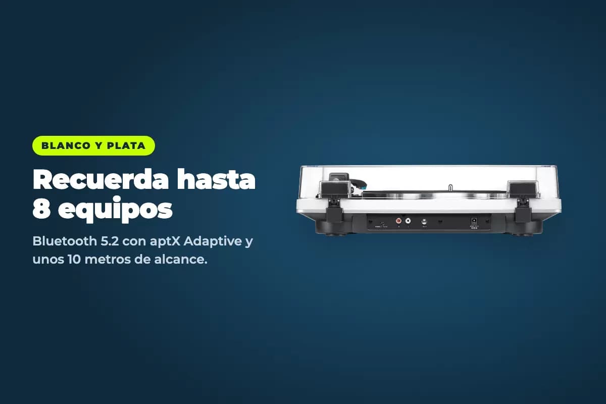 Tornamesa Audio-Technica AT-LP70XBT Bluetooth con Cápsula VM95C