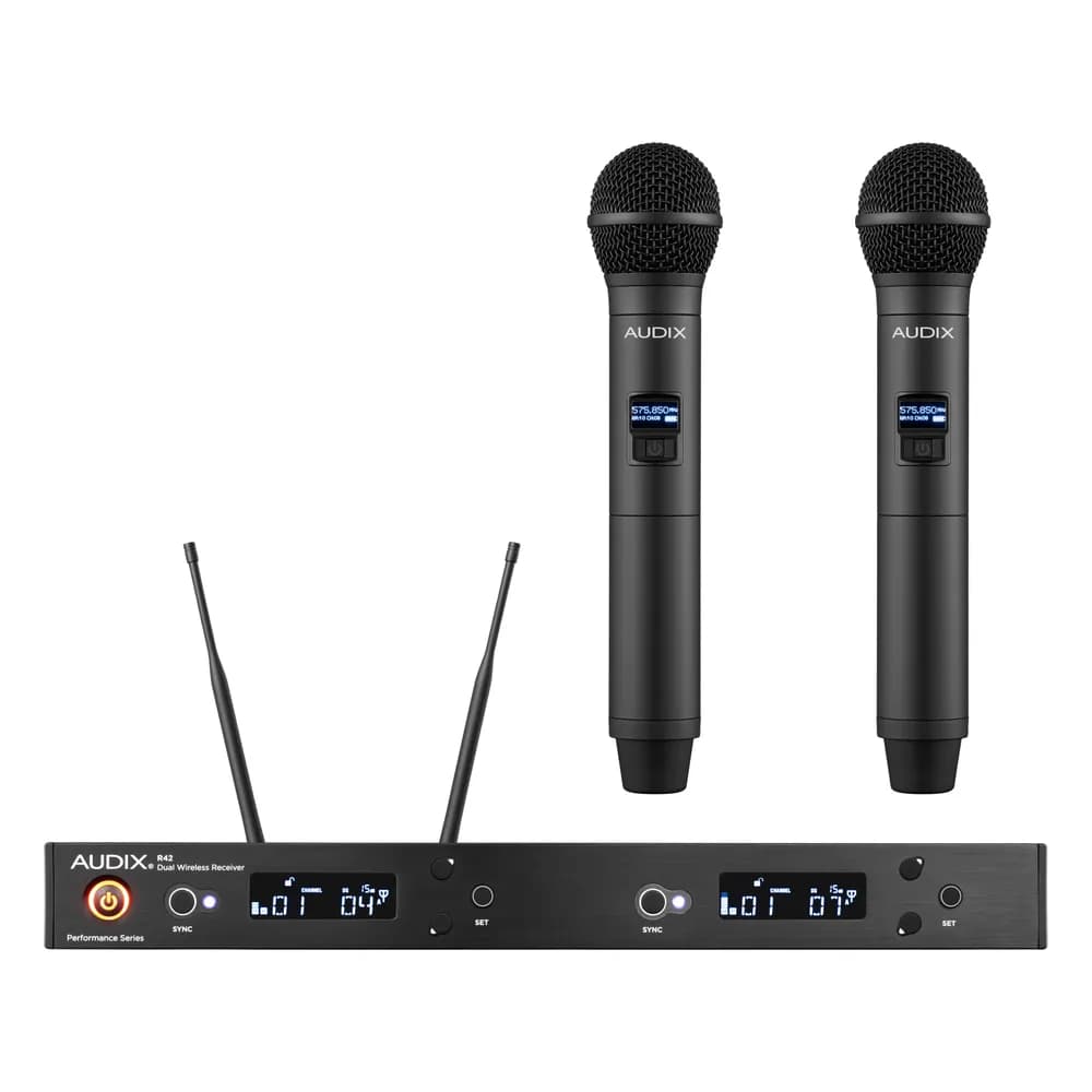 Audix AP42 OM2 – Sistema de Micrófono Inalámbrico Doble UHF, Banda A (522–554 MHz)
