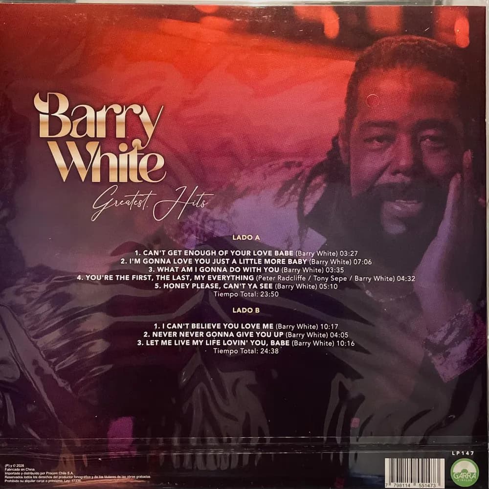 Barry White - Greatest Hits (Vinilo LP nuevo)