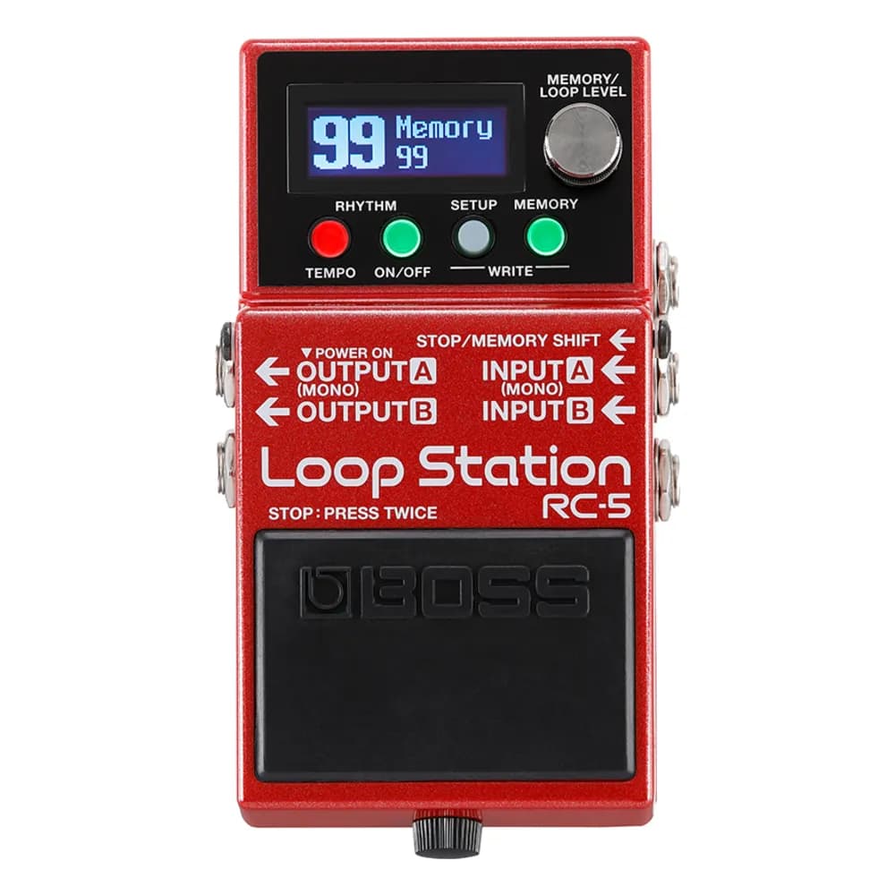 BOSS RC-5 Loop Station – Pedal Looper Estéreo con Pantalla, Ritmos y MIDI