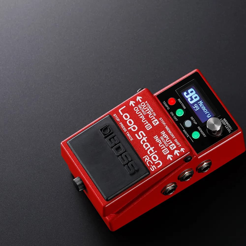 BOSS RC-5 Loop Station – Pedal Looper Estéreo con Pantalla, Ritmos y MIDI