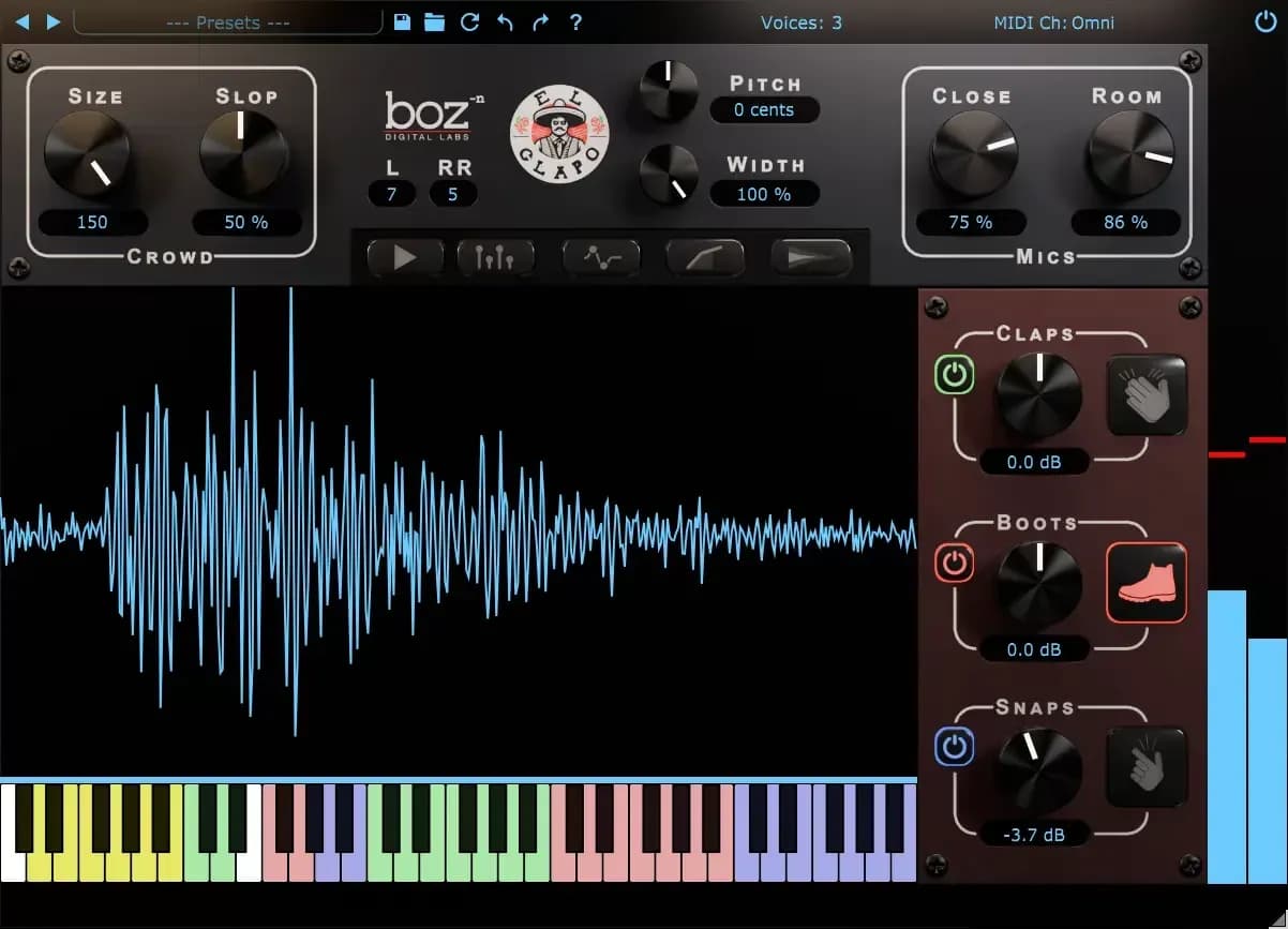 BOZ Digital Labs El Clapo 2 – Generador Realista de Claps, Stomps y Snaps (Descarga Digital)