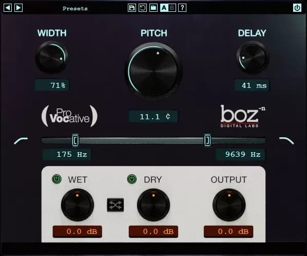 BOZ Digital Labs ProVocative – Micro Pitch-Shifter para Engrosar Voces (Descarga Digital)