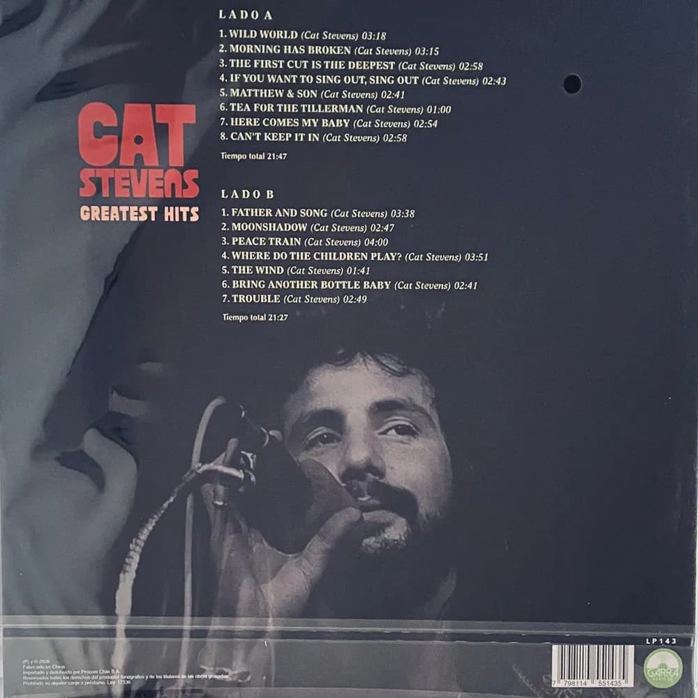 Cat Stevens - Greatest Hits (Vinilo LP nuevo)