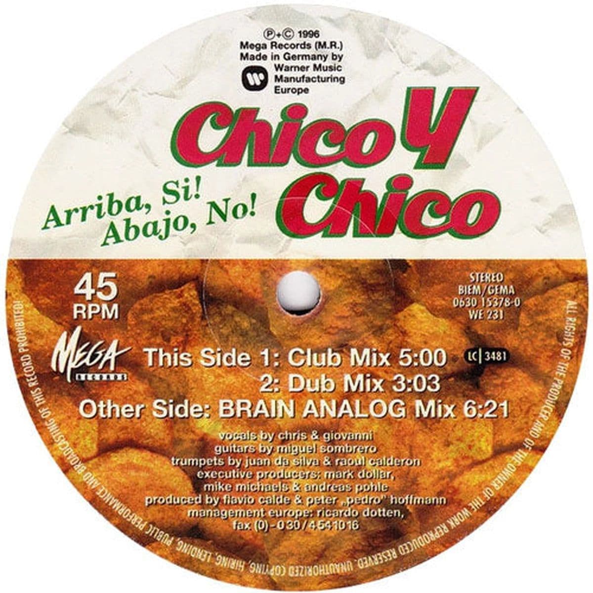 Chico Y Chico – Arriba, Si! Abajo, No! (Vinilo usado) (VG+) BOX 1B version Dub mala!! A2
