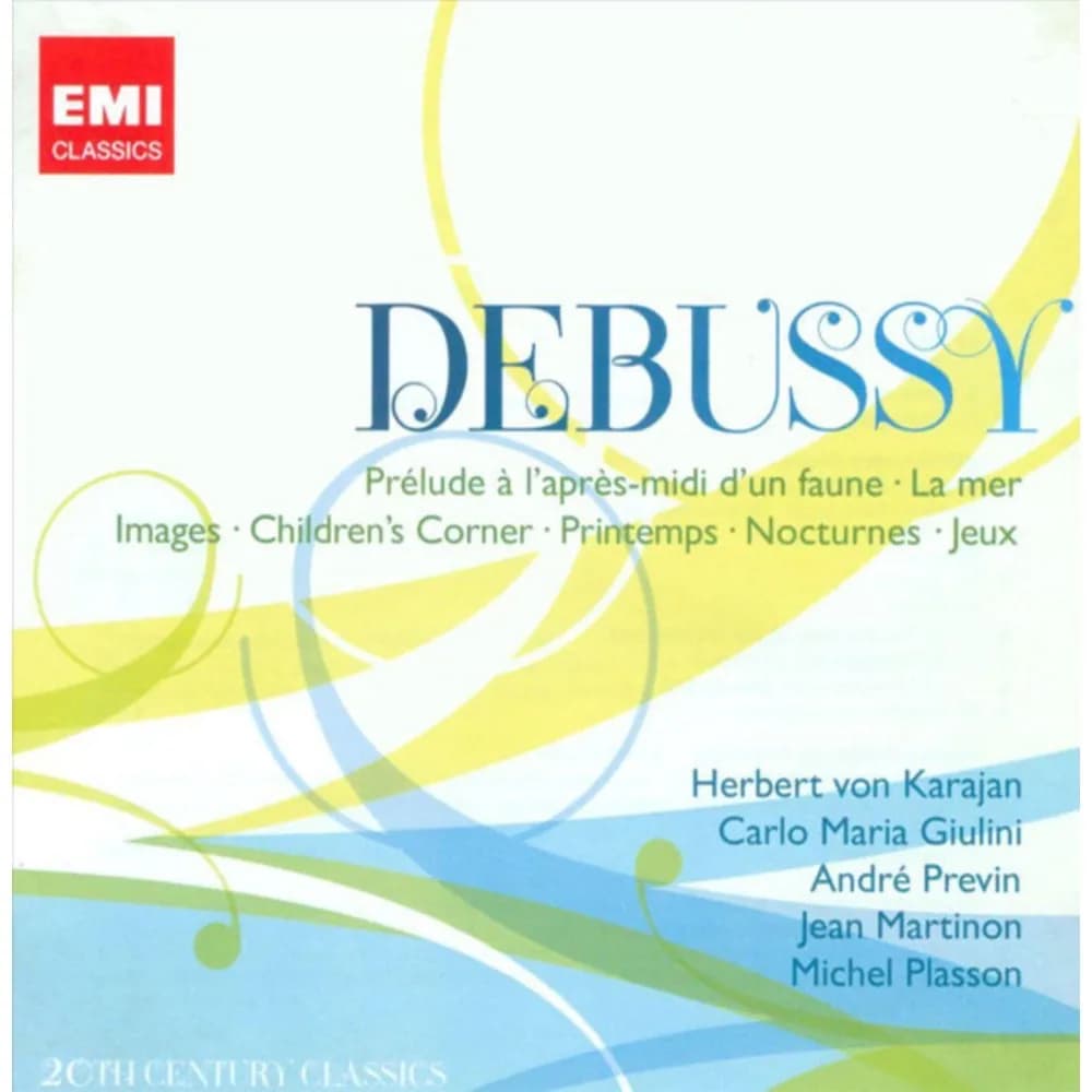 Claude Debussy - Herbert von Karajan, Carlo Maria Giulini, André Previn, Jean Martinon, Michel Plasson - Prelude A L'Apres-Midi D'Un Faune · La Mer · Images · Children's Corner · Printemps · Nocturnes · Jeux (CD Doble (2CD) nuevo)