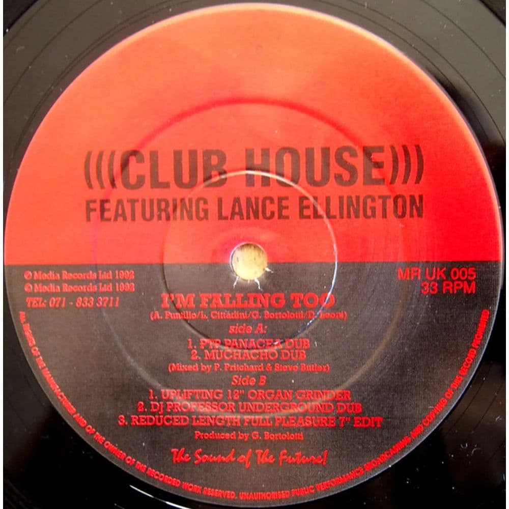 Club House Featuring Lance Ellington – I'm Falling Too (Vinilo usado VG+)