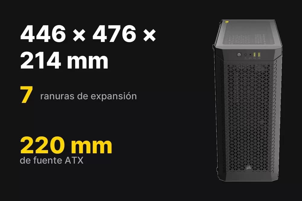 Corsair 480T Airflow – Gabinete ATX con vidrio templado