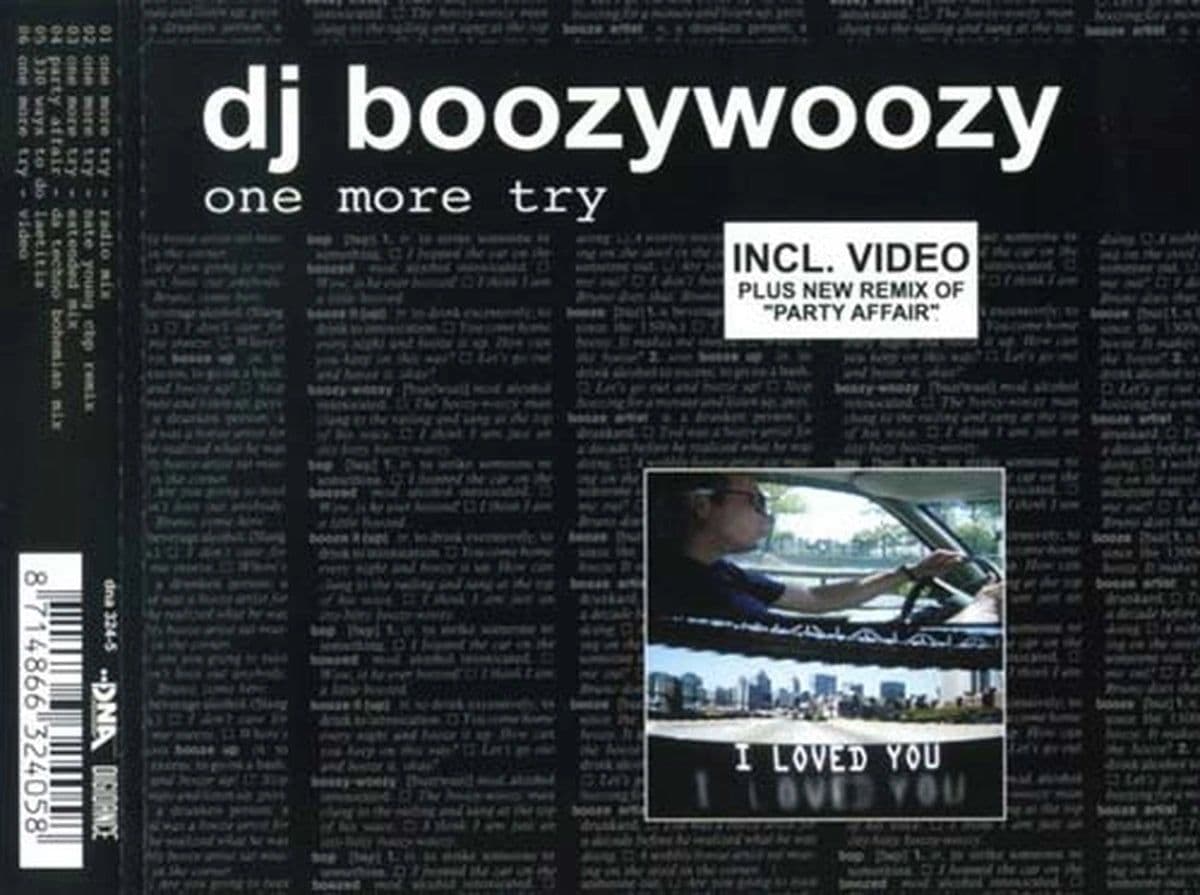 DJ BoozyWoozy – One More Try (CD Maxi Single usado) (VG+) maleta 2