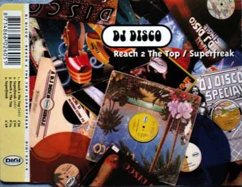 DJ Disco – Reach 2 The Top / Superfreak (CD Maxi Single) usado (VG+) box 2