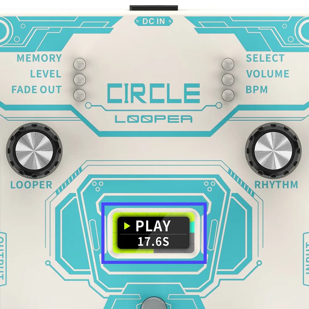 Donner Circle Looper – Pedal Looper con Caja de Ritmos, 40 Memorias y Barra de Progreso