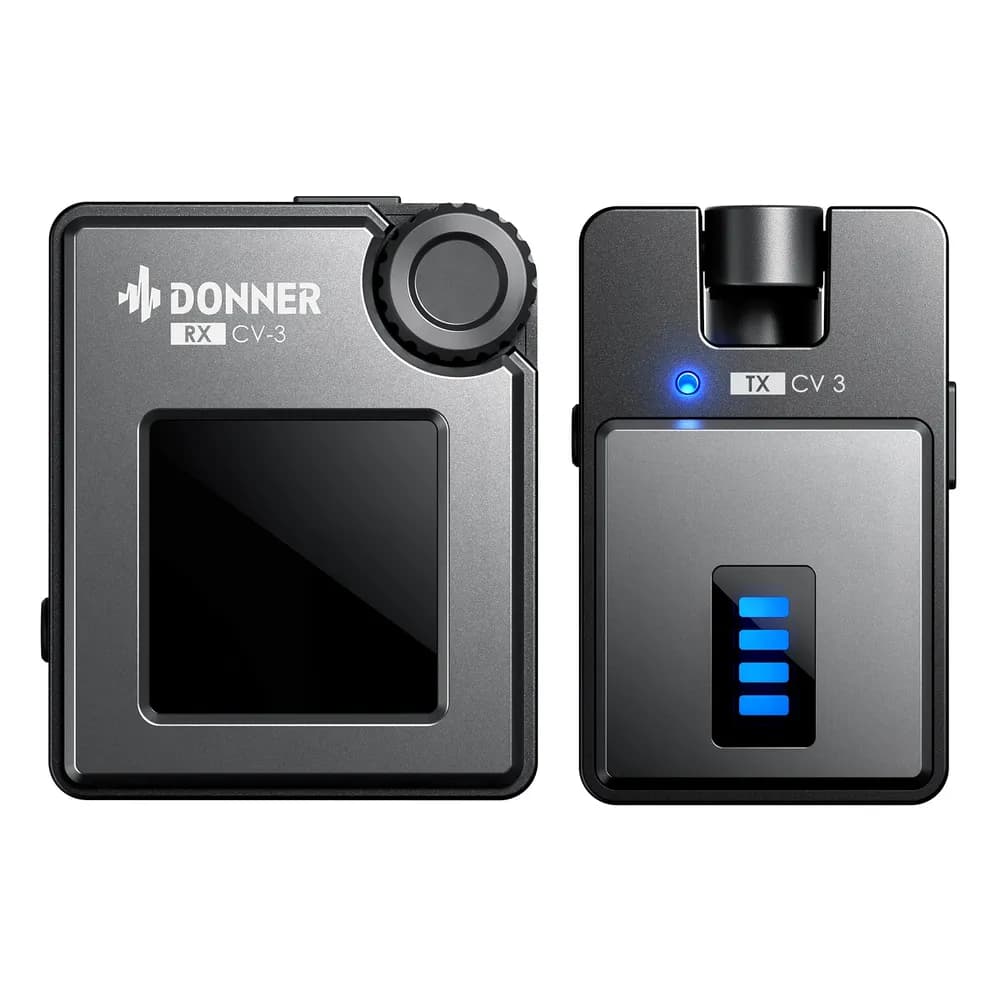 Donner CV-3 – Sistema de Monitoreo In-Ear Inalámbrico 2,4 GHz, Latencia Menor a 6 ms, Batería 10 h